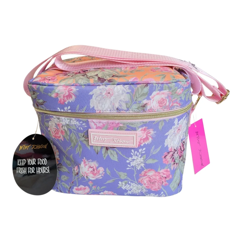 NWT Betsey Johnson Floral Insulated 6 Pack Lunch Cooler Bag Cottagecore